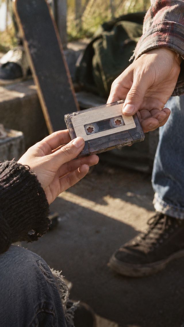 Reconstruction of Eddie Vedder in 1990: Handed instrumental demo tape