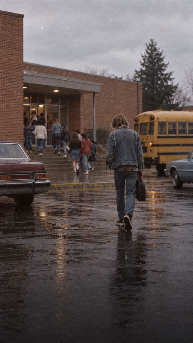 Reconstruction of Kurt Cobain in 1985: Drops out weeks before graduation