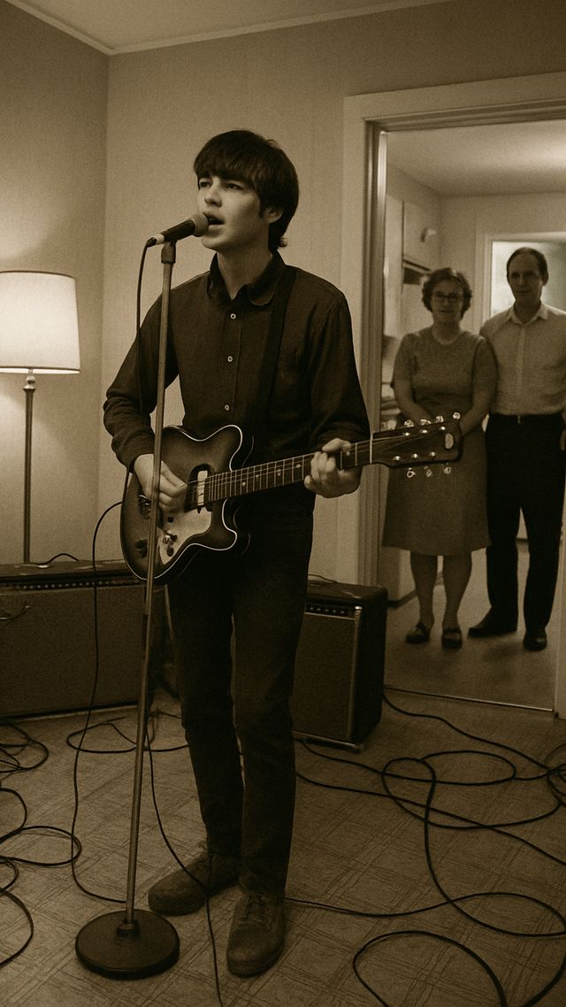 Reconstruction of Bruce Springsteen in 1965: Lead guitarist for the Castiles