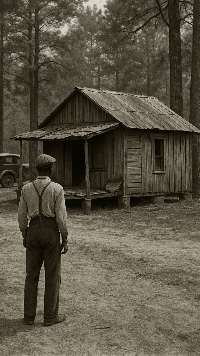 Reconstruction of James Brown in 1933: A shack in Barnwell